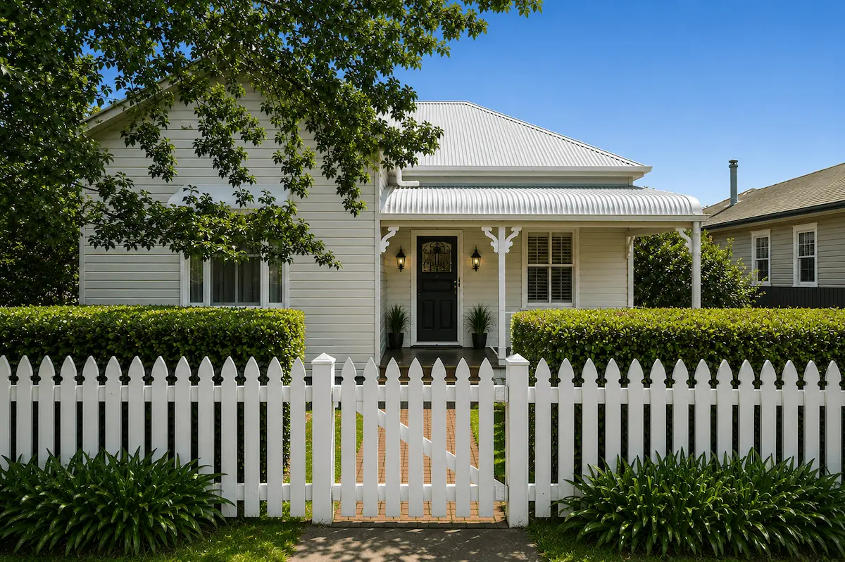 White picket fence and renovated home in Toowoomba